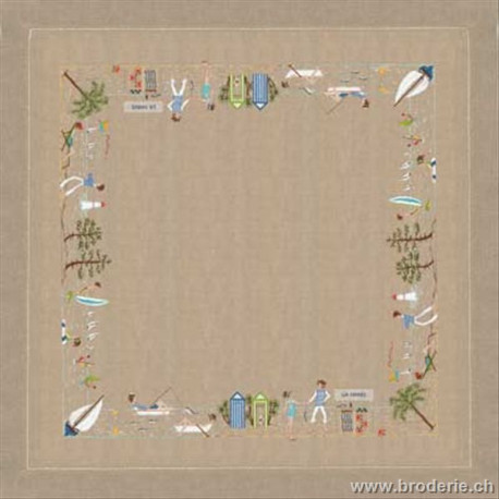 Bonheur des Dames, kit nappe Bord de mer (BD6028)