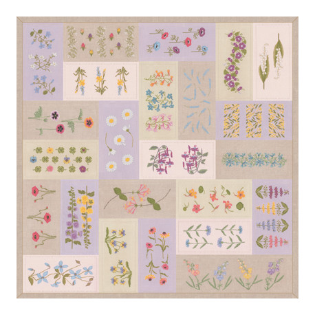 Bonheur des Dames, kit nappe fleurs patchwork (BD6031)