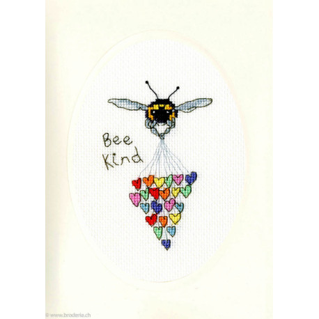 Bothy Threads, kit Carte de Voeux - Bee Kind (BOXGC27)