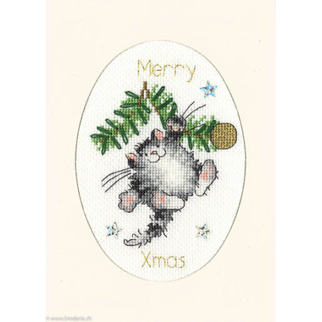 Bothy Threads, kit carte de voeux - Swing Into Xmas (BOXMAS40)