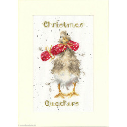 Bothy Threads, kit carte de voeux Christmas Quackers (BOXMAS48)