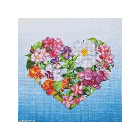 Diamond Dotz, kit diamant niveau 2- LE COEUR FLEURI (DD7008)