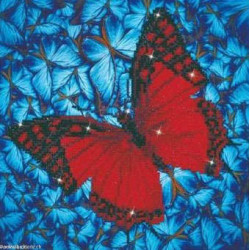 Diamond Dotz, kit diamant niveau 2- PAPILLON ROUGE (DD5020)