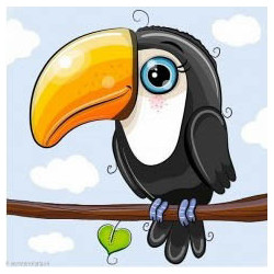 Wizardi, kit diamant Baby Toucan (WIWD2526)