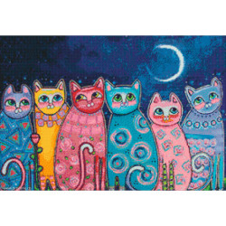 Wizardi, kit diamant Colourful Cats (WIWD2390)