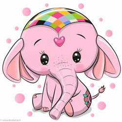 Wizardi, kit diamant Pink Elephant (WIWD2480)