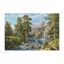 Wizardi, kit diamant Scenery with Waterfall (WIWD2459)