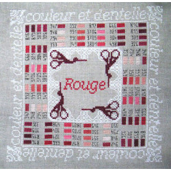 Isabelle Vautier, grille Carré nuancier rouge (BI09)