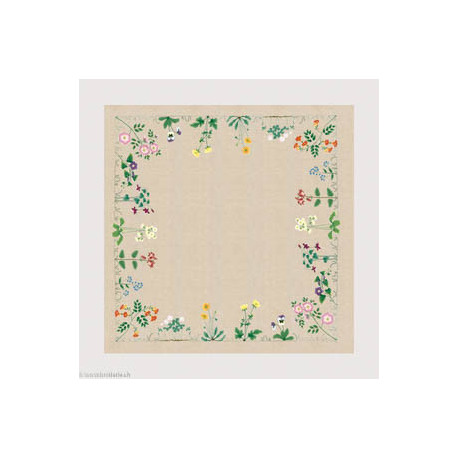 Bonheur des Dames, kit imprimé nappe Frise de fleurs (BD6107)