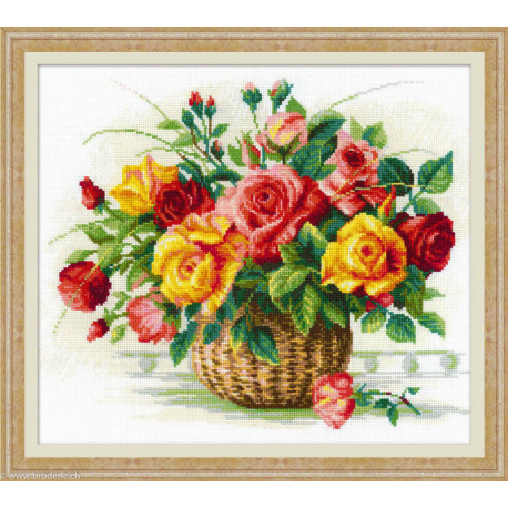 Riolis, kit Basket With Roses (RI1722)