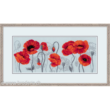 Riolis, kit Scarlett Poppies (RI100-037)