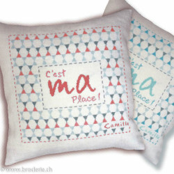 LiliPoints, Grille - Coussin C'est ma place (Q002)