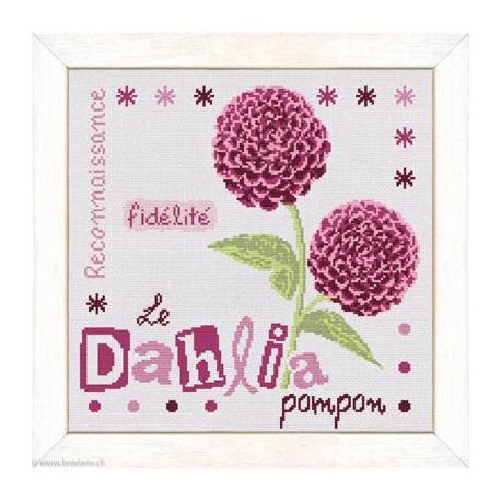 LiliPoints, Grille Côté jardin - le Dahlia pompon (J010)