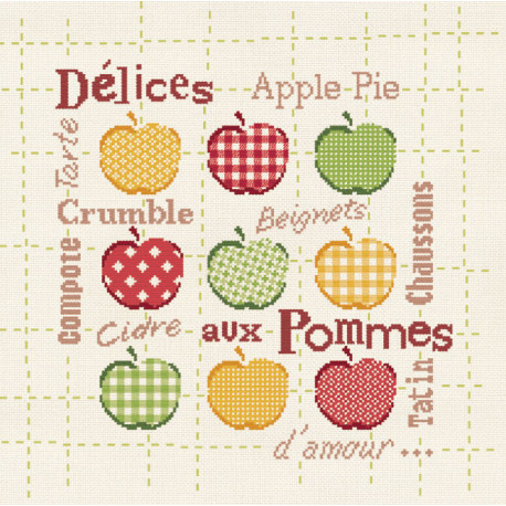 LiliPoints, Grille Gourmandise - Delices aux pommes (G011)