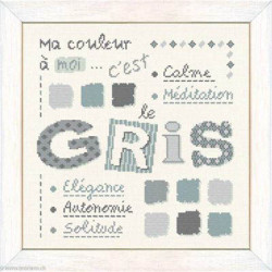 LiliPoints, grille ma couleur - gris (X007)