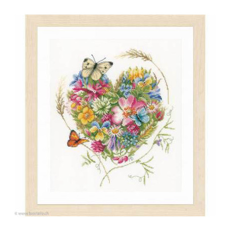 Lanarte, kit Marjolein Bastin Coeur en Fleurs (LA0169960)