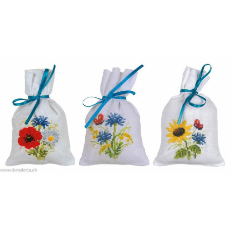 Vervaco, Kit 3 sachets Fleurs des champs (PN0200952)