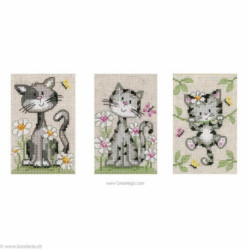 Vervaco, kit 3 petits chats (PN0147743)