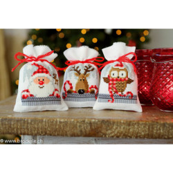 Vervaco, kit 3 sachets copains de Noël (PN0149462)