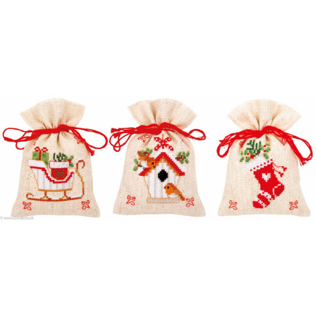 Vervaco, kit 3 sachets Noël (PN0172213)