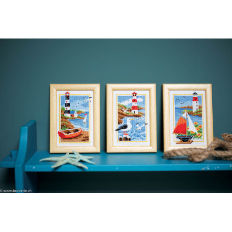 Vervaco, kit 3 tableaux bord de mer (PN0158159)