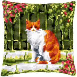 Vervaco, kit coussin au point de croix Chat bicolore (PN0184400)