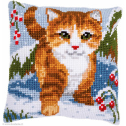 Vervaco, Kit coussin Chat dans la neige (PN0166625)