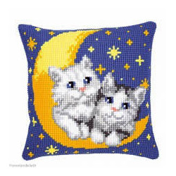 Vervaco, kit coussin Chatons sur la lune (PN0008678)