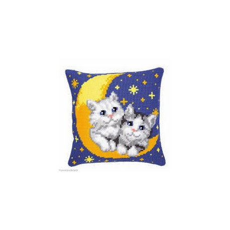 Vervaco, kit coussin Chatons sur la lune (PN0008678)