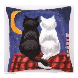 Vervaco, kit coussin Chats dans la nuit (PN0008598)