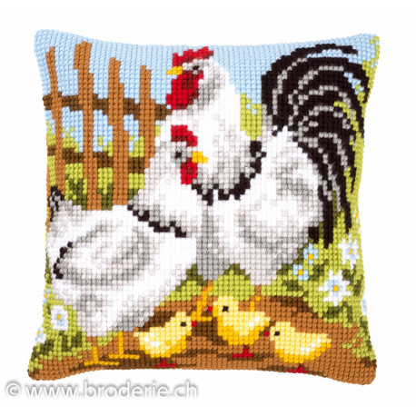 Vervaco, kit coussin coq et poule (PN0146209)