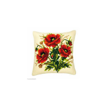 Vervaco, kit coussin Coquelicots (PN0008523)