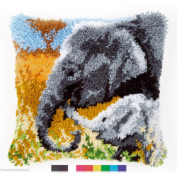 Vervaco, kit coussin Elephant et eléphanteau (PN0147955)