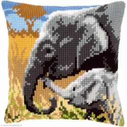 Vervaco, kit coussin Eléphant et éléphanteau (PN0146813)