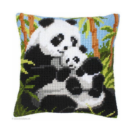 Vervaco, kit coussin Famille de pandas (PN0008513)