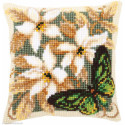 Vervaco, kit coussin fleur et papillon (PN0146841)