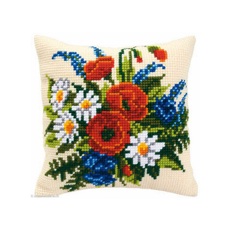 Vervaco, kit coussin Fleurs des champs (PN0008549)