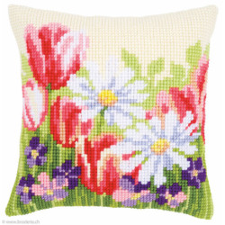 Vervaco, kit coussin Fleurs printanières (PN0163859)