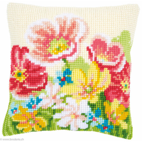 Vervaco, kit coussin Fleurs printanières (PN0163860)