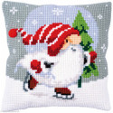 Vervaco, kit coussin Gnôme de noël en patins (PN0188660)