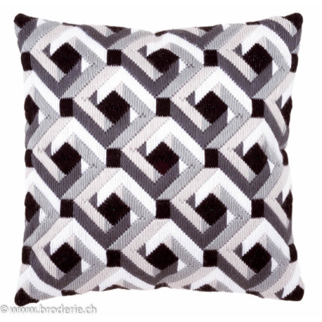 Vervaco, kit coussin noir blanc géometrique (PN0148243)