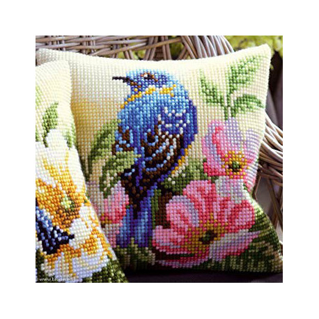 Vervaco, kit coussin oiseau bleu (PN0148175)