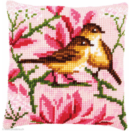 Vervaco, Kit coussin Oiseaux et magnolia (PN0191035)