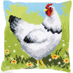 Vervaco, kit coussin Poule blanche (PN0157393)