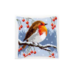 Vervaco, kit coussin Rouge-gorge en hiver (PN0149810)