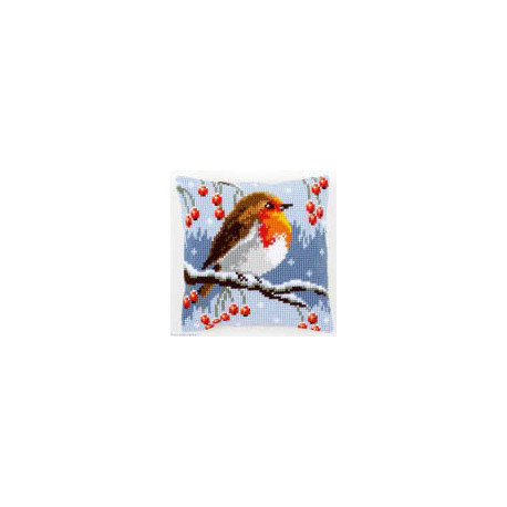 Vervaco, kit coussin Rouge-gorge en hiver (PN0149810)