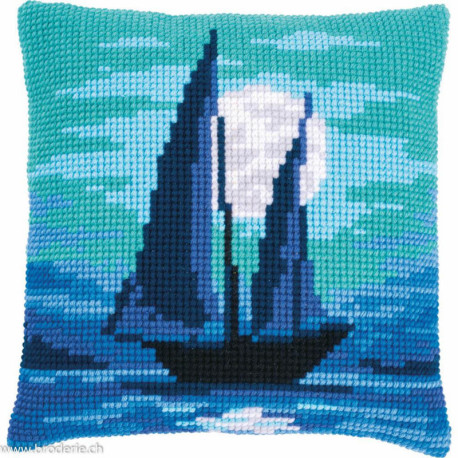 Vervaco, kit coussin Voilier et lune (PN0187488)