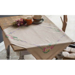 Vervaco, Kit imprimé nappe Fleurs de printemps (PN0190850)