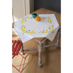 Vervaco, kit imprimé nappe fleurs de printemps (PN0162071)