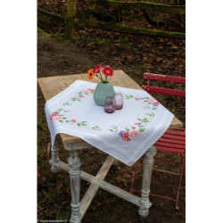 Vervaco, kit imprimé nappe Fleurs et papillons (PN0164449)